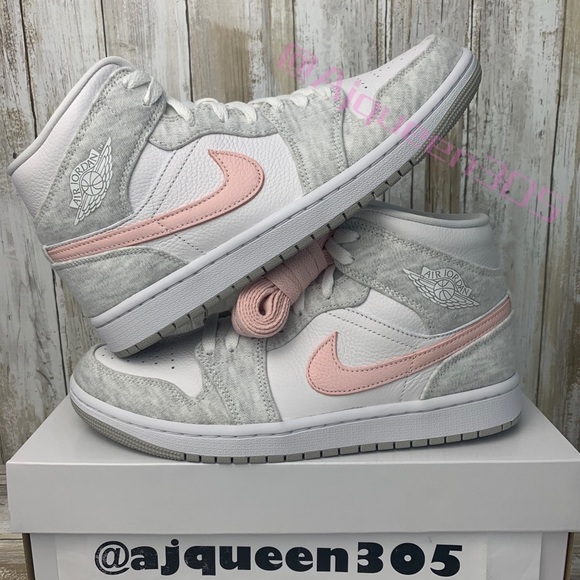 Air Jordan 1 Mid WMNS Atmosphere White - Picture 2 of 6